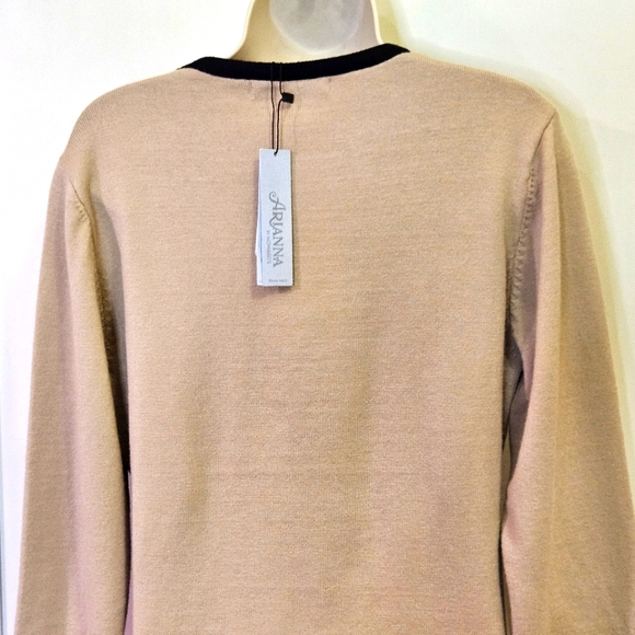 ARIANNA By HOWARD'S Chestnut Brown/Black/Tan Block Sweater Dress, X-Large, NWT - Picture 7 of 16